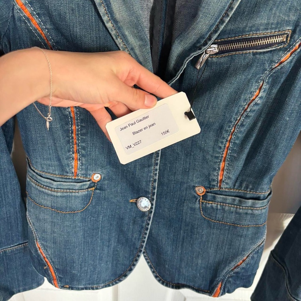 Jean Paul Gaultier vintage denim blazer - Picture 2 of 8